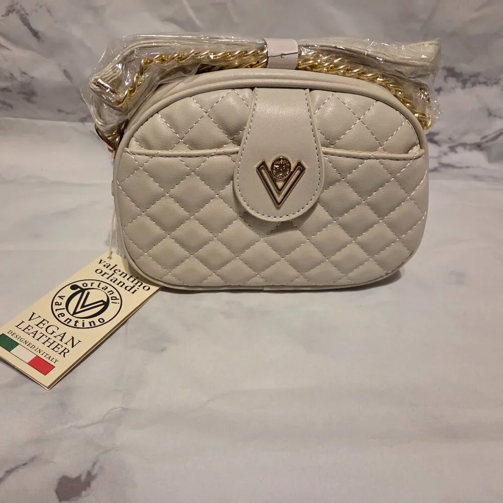 Valentino Orlandi Beige Rounded Camera Bag (Vegan Leather) #80 - Picture 1 of 7